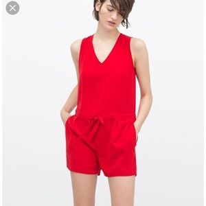 Zara Red Romper size M (4-6)
